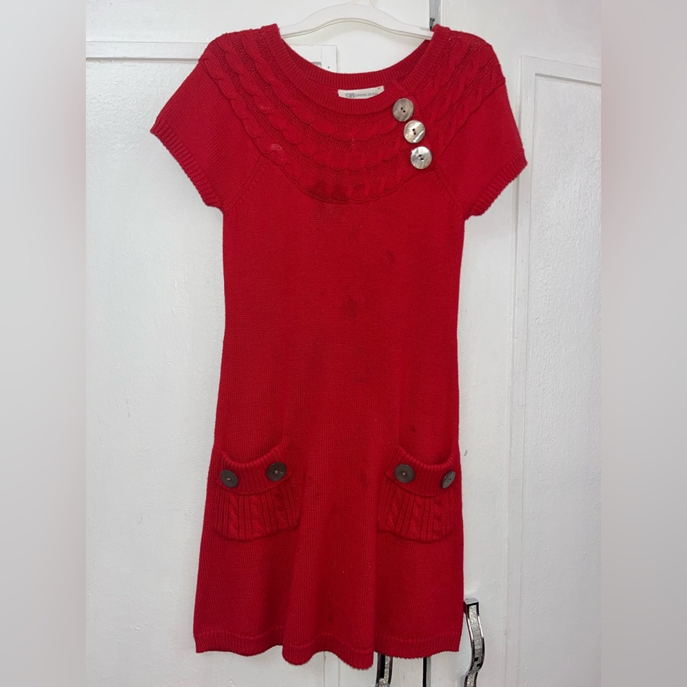 Cute girls mini dress red